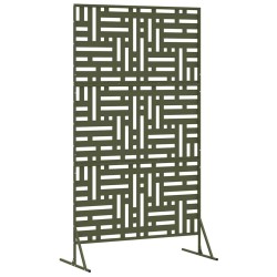 Écran de confidentialité , vert olive, 100x50x180 cm, en acier 