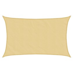 Voile d'ombrage sable 8x5 m 100 % polyester oxford 