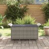 Banc de jardin avec coussin gris 116x46x57 cm résine tressée 