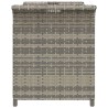 Banc de jardin avec coussin gris 116x46x57 cm résine tressée 