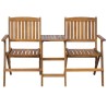 Banc de jardin pliant et table à thé 140cm Bois d'acacia solide 