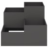 Jardinière 80x80x60 cm Acier Noir 
