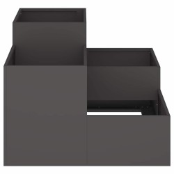 Jardinière 80x80x60 cm Acier Noir 
