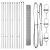 Set de Poteaux de Clôture 25 m Set de 2 Acier galvanisé 25 x 1 m 