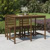 Table de jardin marron miel 159,5x82,5x110cm bois massif de pin 