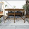Table de jardin marron miel 159,5x82,5x110cm bois massif de pin 