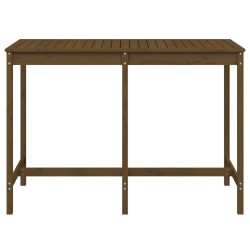 Table de jardin marron miel 159,5x82,5x110cm bois massif de pin 