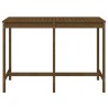 Table de jardin marron miel 159,5x82,5x110cm bois massif de pin 