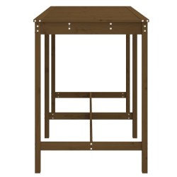 Table de jardin marron miel 159,5x82,5x110cm bois massif de pin 