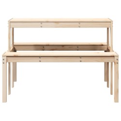 Table de pique-nique 110x134x75 cm bois massif de pin 
