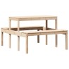 Table de pique-nique 110x134x75 cm bois massif de pin 