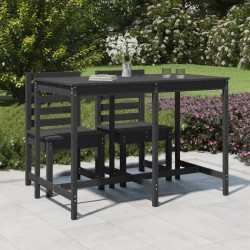 Table de jardin gris 159,5x82,5x110 cm bois massif de pin 