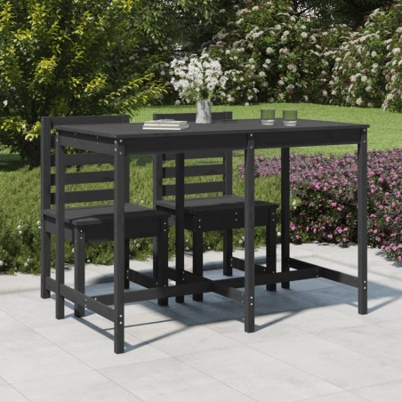 Table de jardin gris 159,5x82,5x110 cm bois massif de pin 