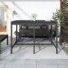 Table de jardin gris 159,5x82,5x110 cm bois massif de pin 