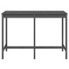 Table de jardin gris 159,5x82,5x110 cm bois massif de pin 