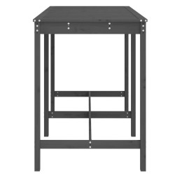 Table de jardin gris 159,5x82,5x110 cm bois massif de pin 