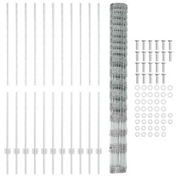Poteaux de Clôture 22 pcs U-Channel 150 cm Acier Galvanisé 