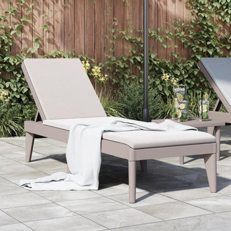 Chaise longue cappuccino 186x60x29 cm PP 