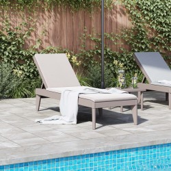 Chaise longue cappuccino 186x60x29 cm PP 