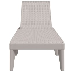 Chaise longue cappuccino 186x60x29 cm PP 