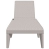 Chaise longue cappuccino 186x60x29 cm PP 