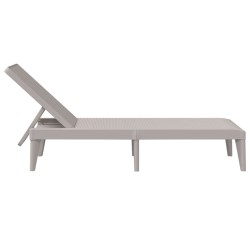 Chaise longue cappuccino 186x60x29 cm PP 