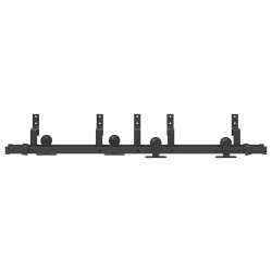 Kit de quincaillerie de porte coulissante 152,5 cm acier noir 