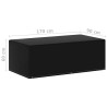 Housses de meubles de jardin 2pcs 6œillets barbecue 170x90x60cm 