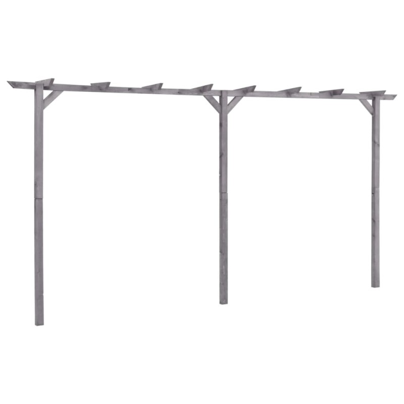 Pergola de jardin Gris 400x40x205 cm Bois de pin imprégné 
