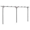 Pergola de jardin Gris 400x40x205 cm Bois de pin imprégné 