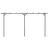 Pergola de jardin Gris 400x40x205 cm Bois de pin imprégné 