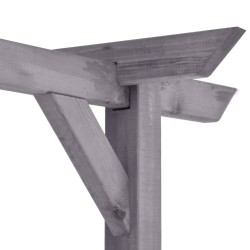 Pergola de jardin Gris 400x40x205 cm Bois de pin imprégné 