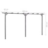 Pergola de jardin Gris 400x40x205 cm Bois de pin imprégné 