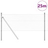 Jeu de Poteaux de Clôture Argent 0.6 x 25 m Acier galvanisé 
