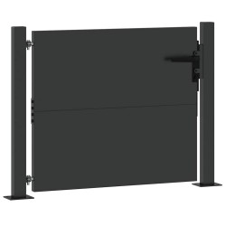 Porte de Jardin Noir 105 x 100 cm Acier peint par poudre 
