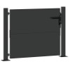 Porte de Jardin Noir 105 x 100 cm Acier peint par poudre 