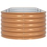 Lit de jardin surélevé marron avec look bois 320x80x44 cm en acier 
