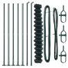 Jeu de Poteaux de Clôture Argent 10 x 1,6 m Acier galvanisé 