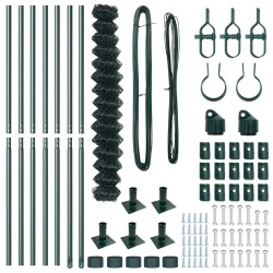 Jeu de Poteaux de Clôture Argent 10 x 1,6 m Acier galvanisé 