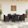 Table de jardin Marron 150x100x73 cm Poly Rattan 