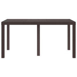 Table de jardin Marron 150x100x73 cm Poly Rattan 