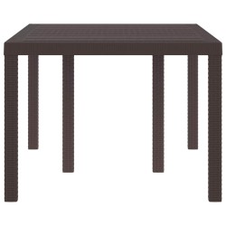 Table de jardin Marron 150x100x73 cm Poly Rattan 