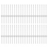 Poteaux de clôture 44 pcs Argent 100 x 0.4 m Acier galvanisé 