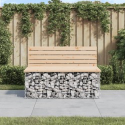 Banc de jardin design de gabion 103x70x65 cm bois massif de pin 