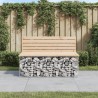Banc de jardin design de gabion 103x70x65 cm bois massif de pin 