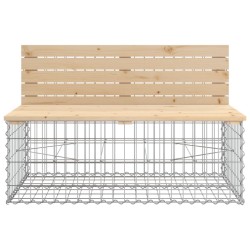 Banc de jardin design de gabion 103x70x65 cm bois massif de pin 