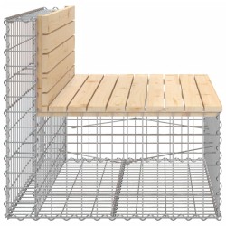 Banc de jardin design de gabion 103x70x65 cm bois massif de pin 