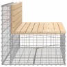 Banc de jardin design de gabion 103x70x65 cm bois massif de pin 