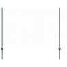 Poteaux de clôture argentés 22 pcs Vert Standard Acier 