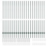 Poteaux de clôture argentés 22 pcs Vert Standard Acier 